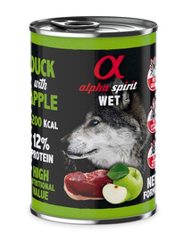 ALPHA SPIRIT barība suņiem Pīle ar ābolu 400 g
