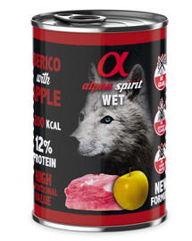 ALPHA SPIRIT suņu barība ar cūkgaļu un āboliem 400 g