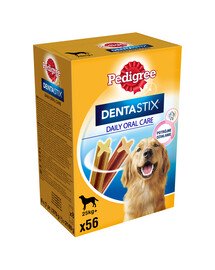 PEDIGREE DentaStix (lielām šķirnēm) zobu kārumi suņiem 56 gab (8x270g) + zeķes BEZMAKSAS