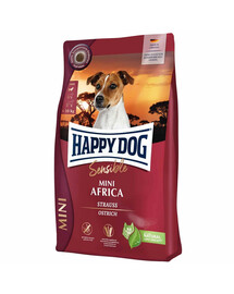 HAPPY DOG Sensible Mini Africa 4 kg viņi strusiem
