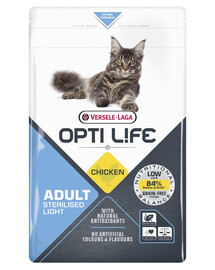 VERSELE-LAGA Opti Life Cat Sterlised/Light Chicken 1 kg sterilizētiem kaķiem