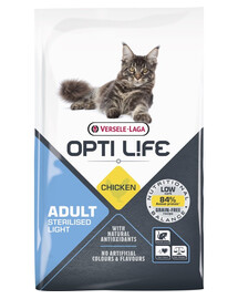 VERSELE-LAGA Opti Life Cat Sterlised/Light Chicken 7.5 kg sterilizētiem kaķiem