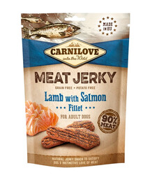CARNILOVE Jerky Lamb with Salmon fillet 100g jēra gaļa ar laša fileju