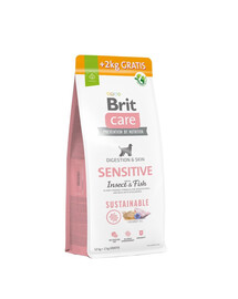 BRIT Care Sustainable Sensitive Insect & Fish pieaugušiem suņiem ar kukaiņiem un zivīm 12+2 kg
