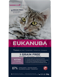 EUKANUBA Grain Free Kitten Laši 2 kg augošiem kaķēniem