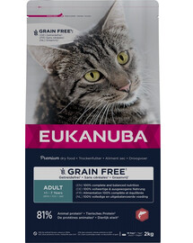 EUKANUBA Grain Free Adult Laši 2 kg pieaugušiem kaķiem