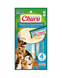 INABA Churu Chicken with cheese 4x14g vistas gaļa ar sieru jūsu sunim