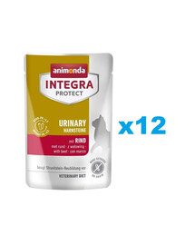 ANIMONDA Integra Protect Urinary Struvit with Beef 12x85 g ar liellopu gaļu