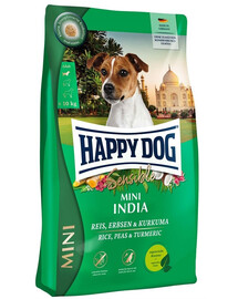 HAPPY DOG Sensible Mini India 4kg zirņi, rīsi un kurkuma