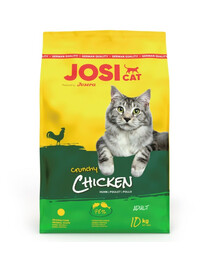 JOSERA JosiCat Crunchy Chicken 10kg ar mājputnu gaļu pieaugušiem kaķiem