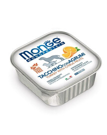 MONGE Fruit Dog Monoprotein Tītars ar apelsīnu 150 g