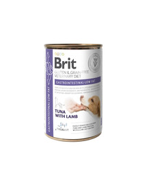BRIT Grain Free Veterinary Diets Gastrointestinal Low Fat 400 g tuncis ar jēra gaļu