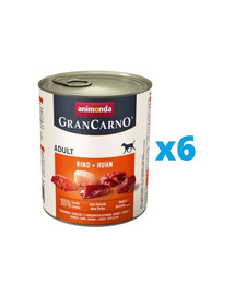 GranCarno liellopu gaļas un vistas gaļas komplekts 6 x 400 g