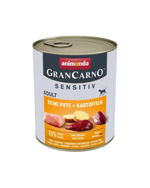 ANIMONDA Grancarno Sensitive tītars ar kartupeļiem 12x800 g