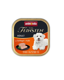 ANIMONDA Vom feinsten pastēte suņiem klasiskā mājputnu gaļa + teļa gaļa 150 g