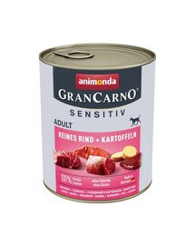 ANIMONDA Grancarno Sensitive liellopu gaļa ar kartupeļiem 6x800 g