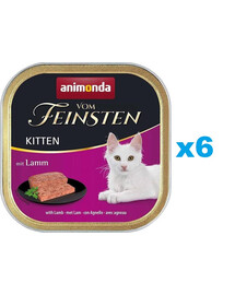 ANIMONDA Vom Feinsten komplekts kaķēnam ar jēra gaļu 6 x 100g