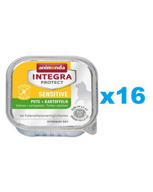 ANIMONDA Integra Sensitive tītars ar kartupeļiem 16x100 g