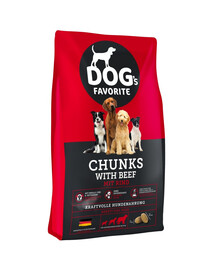 HAPPY DOG Dogs Favorit Chunks with Beef 15 kg liellopu gaļa