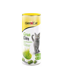 GIMCAT Tasty Tabs GrassBits 425 g kārums ar zāli kaķiem