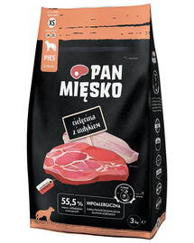 PAN MIĘSKO Teļa gaļa ar tītaru XS 3kg