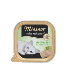 MIAMOR Milde Mahlzeit Poultry Pure&Vegetables 100g mājputnu gaļa un dārzeņi