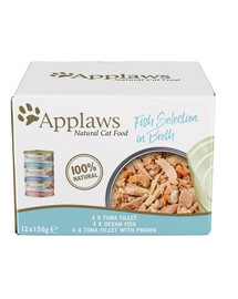 APPLAWS Cat Fish Selection in Broth 48 x 156 g