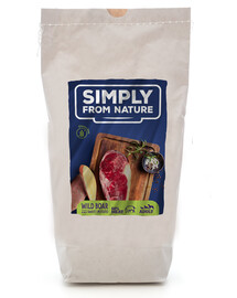 SIMPLY FROM NATURE Krāsnī cepta mežacūkas gaļas barība 1,2 kg + 2 bezmaksas kārbas