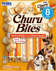 INABA Churu Bite Chicken 8x12g vistas iesaiņojumi suņiem