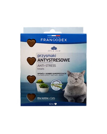 FRANCODEX Antistresa našķi kaķiem ar kaķumētru 12 gab.