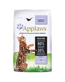 APPLAWS Dry cat Adult barība pieaugušiem kaķiem ar vistas un pīles gaļu 7,5 kg