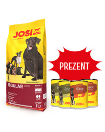 JOSERA JosiDog Regular Adult 15 kg  + 4  bundžas BEZMAKSAS
