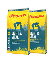 JOSERA Light&Vital 2 x 12,5kg pieaugušiem suņiem svara samazināšanai
