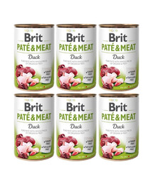 BRIT Pate&Meat duck 6x400 gpīļu pastēte suņiem