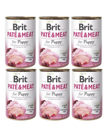 BRIT Pate&Meat puppy 6x400 g kucēnu pastēte