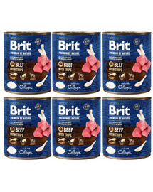 BRIT Premium by Nature 6x800 g  liellopu gaļa un iekšas suņiem