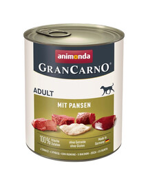 ANIMONDA GranCarno Adult with Tripe 800 g ar atgremotāju pieaugušiem suņiem