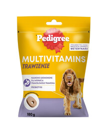 PEDIGREE Multivitamīni Gremošanas papildbarība pieaugušiem suņiem ar vistas garšu 6x180 g
