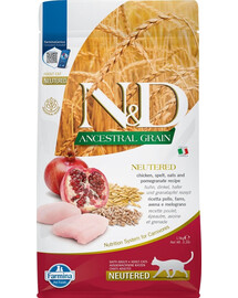 FARMINA N&D Low Grain Chicken & Pomegranate Neutered 1,5 kg