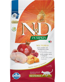 N&D Cat Pumpkin Neutered Quail & Pomegranate 1,5 kg