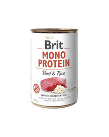 BRIT Mono Protein Beef & Rice 400 g monoproteīnu pārtika liellopu gaļa un rīsi