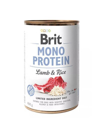 BRIT Mono Protein Lamb & Rice 400 g monoproteīnu barība jēra gaļa un rīsi