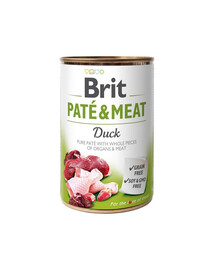 BRIT Pate&Meat duck 400 g pīļu pastēte suņiem