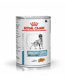 ROYAL CANIN Dog sensitivity control duck 6 x 410 g mitrā barība pieaugušiem suņiem ar nevēlamām reakcijām uz pārtiku
