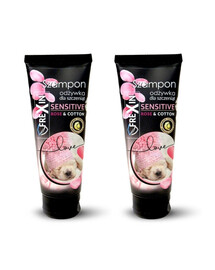 FREXIN Sensitive Šampūns un kondicionieris kucēniem Rose & Cotton 2x220 g