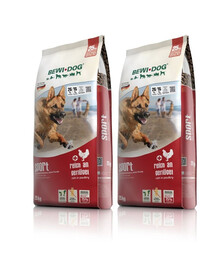 BEWI DOG Sport 2 x 12,5 kg aktīviem suņiem