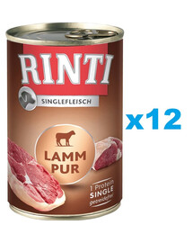 RINTI Singlefleisch Lamb Pure 12x400 g monoproteīna jērs