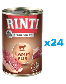 RINTI Singlefleisch Lamb Pure 24x400 gmonoproteīna jērs