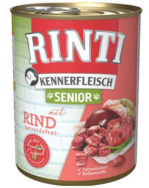 RINTI Kennerfleish Senior Beef 6x400 g ar liellopu gaļu vecākiem suņiem