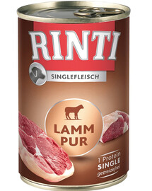 RINTI Singlefleisch Lamb Pure 6x400 g monoproteīna jēra gaļa